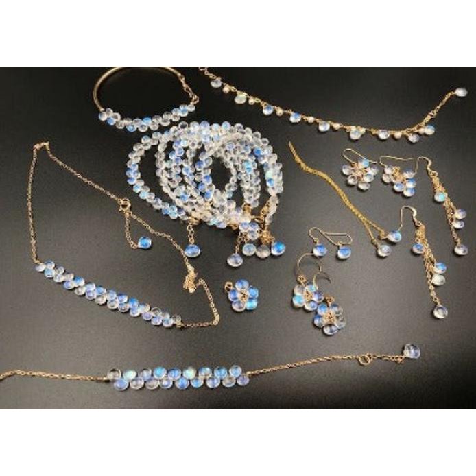 Sri Lanka Moonstone Waterdrop Perlen Armband