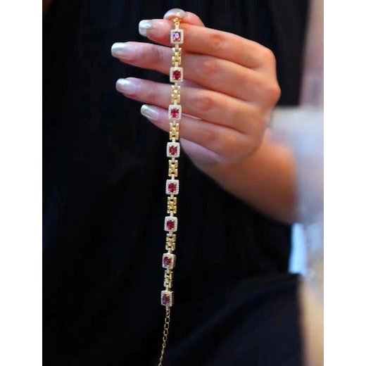 Granatsteinarmband á la Italia