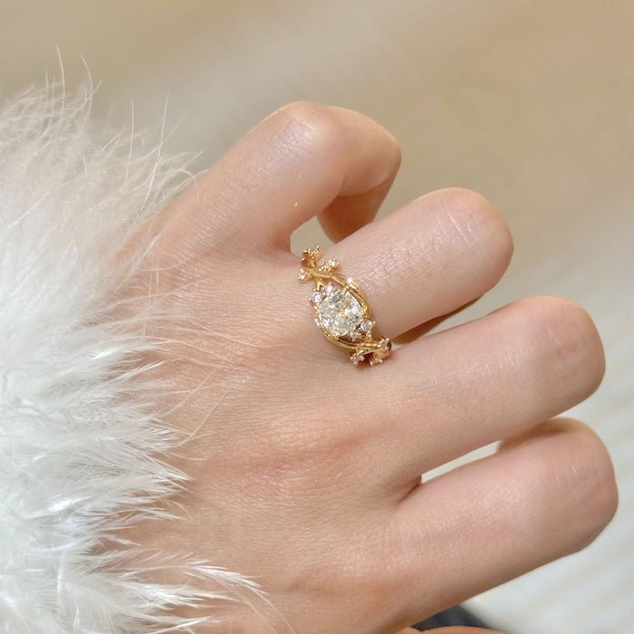 Zirkonia-Blütenzweig-Ring