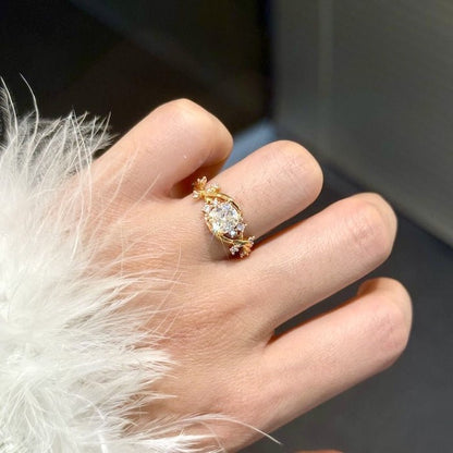 Zirkonia-Blütenzweig-Ring