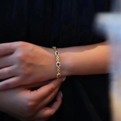 Granatsteinarmband á la Italia