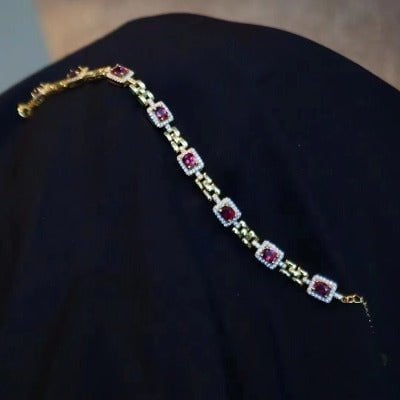 Granatsteinarmband á la Italia