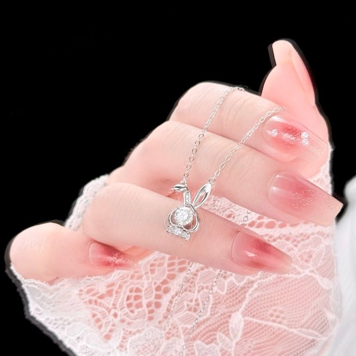 Häschen-Moissanit-Halskette