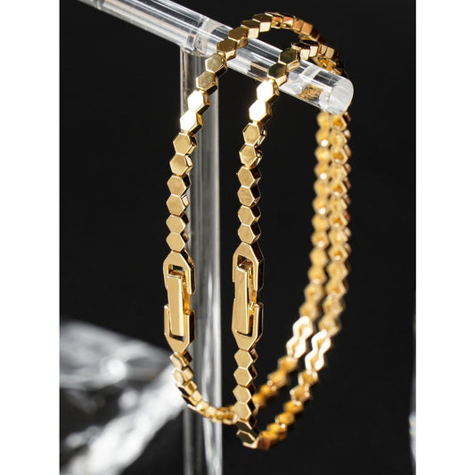 Goldene Hexagon -Kettenarmbänder