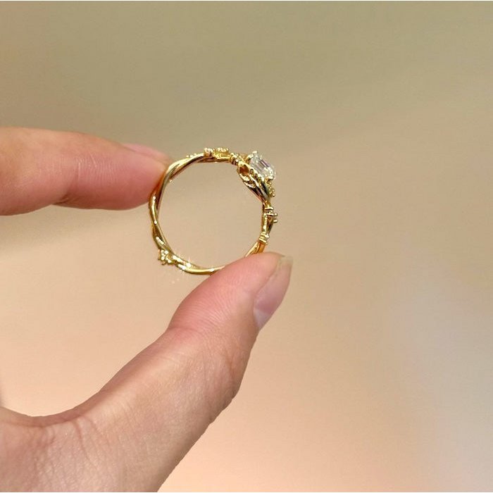 Zirkonia-Blütenzweig-Ring